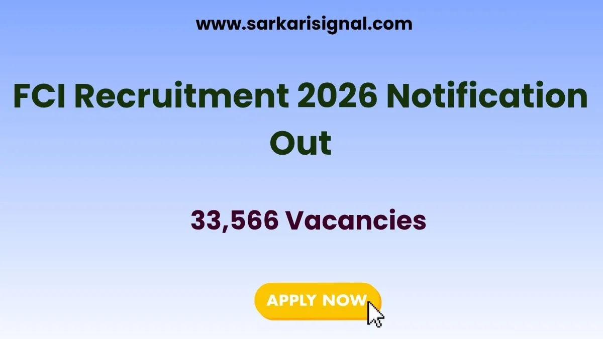 FCI Recruitment 2026 Notification Out