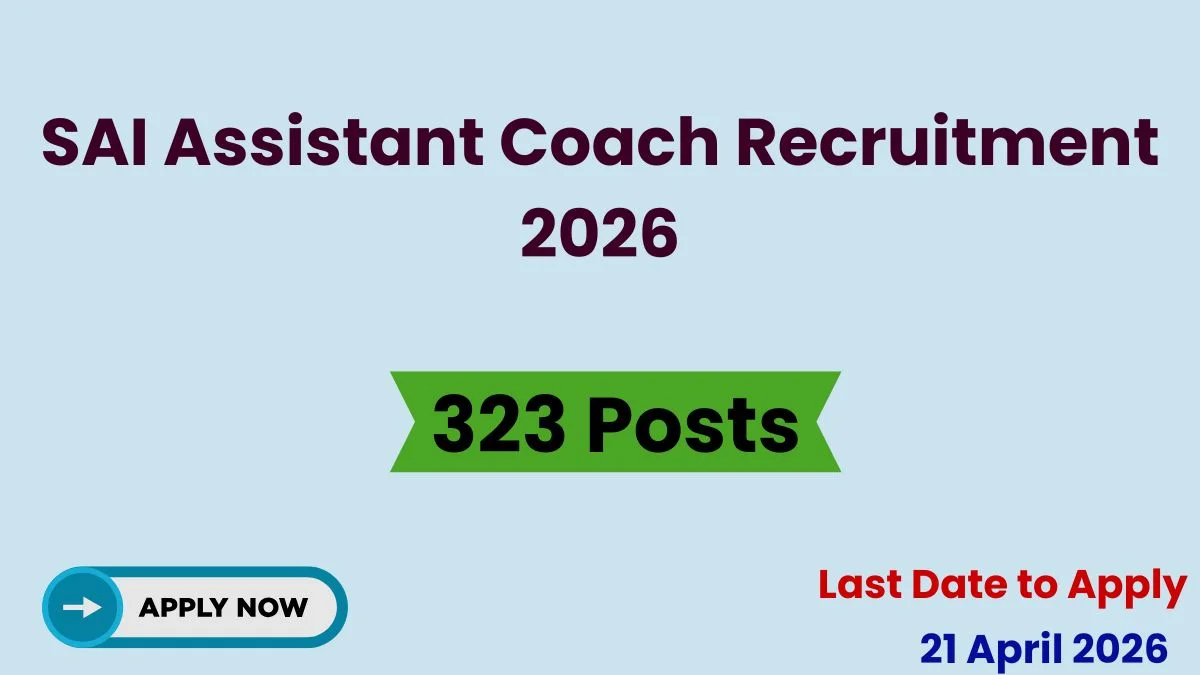 SAI Assistant Coach Recruitment 2026