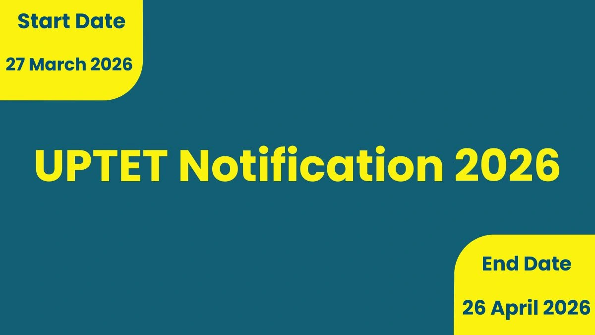 UPTET Notification 2026