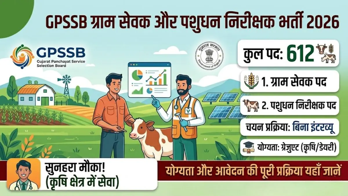 GPSSB Gram Sevak & Pashudhan Nirikshak Recruitment 2026