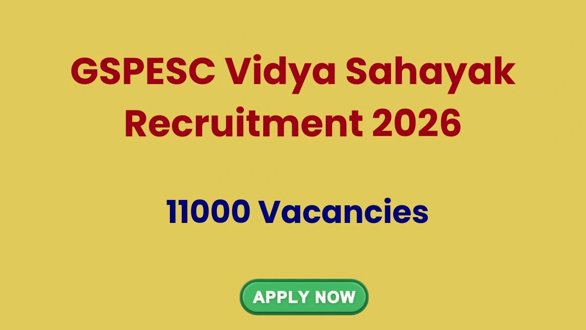 GSPESC Vidya Sahayak Recruitment 2026