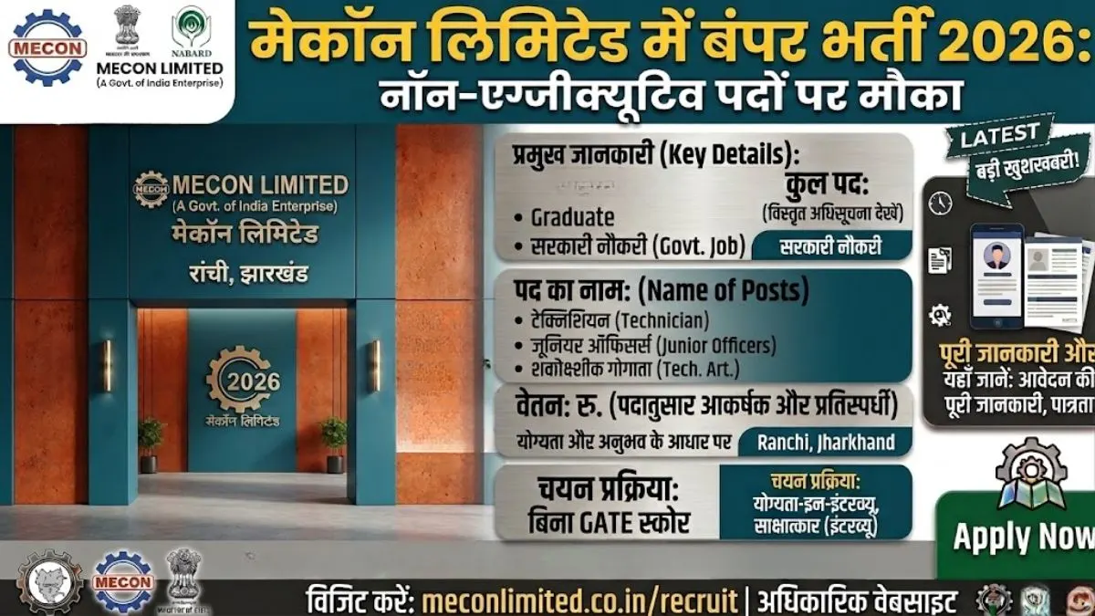 MECON Non-Executive Recruitment 2026