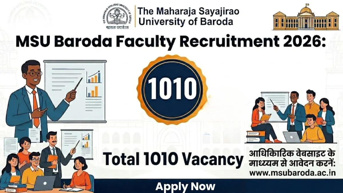 MSU Baroda Faculty Recruitment 2026