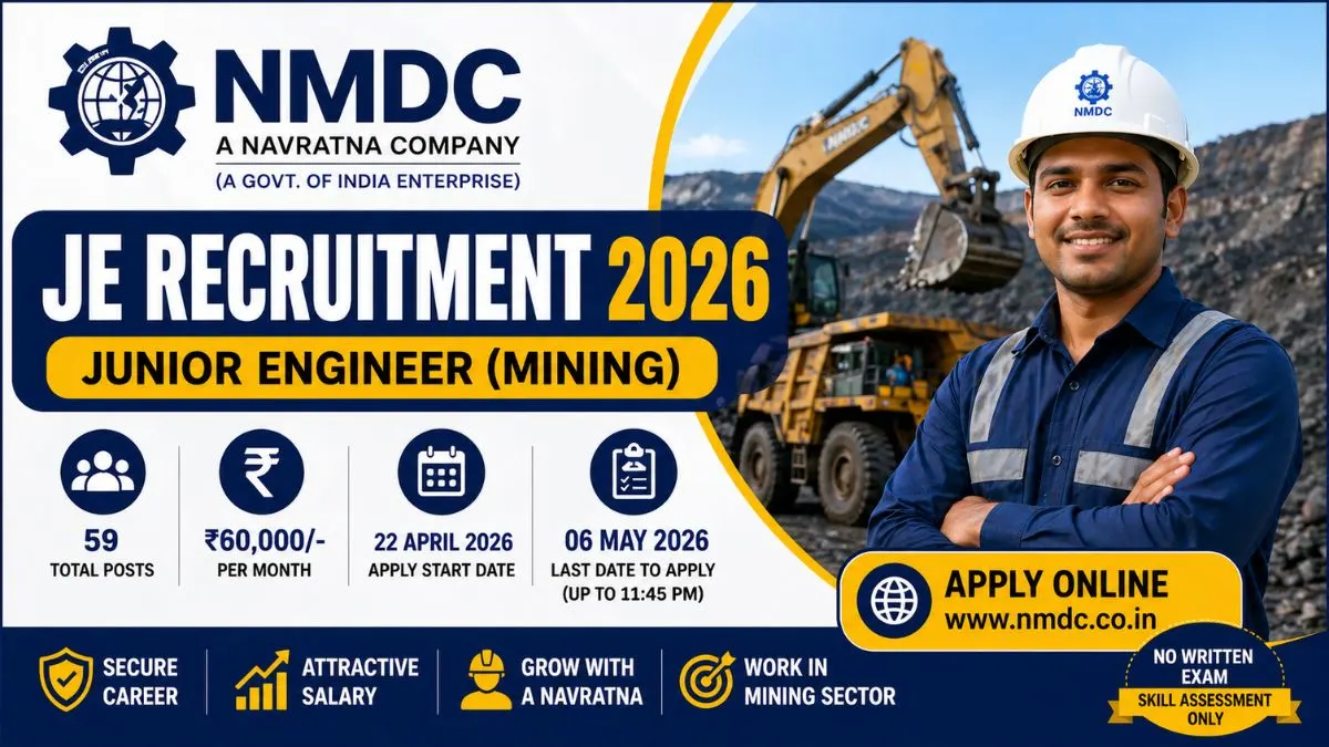 NMDC JE Recruitment 2026