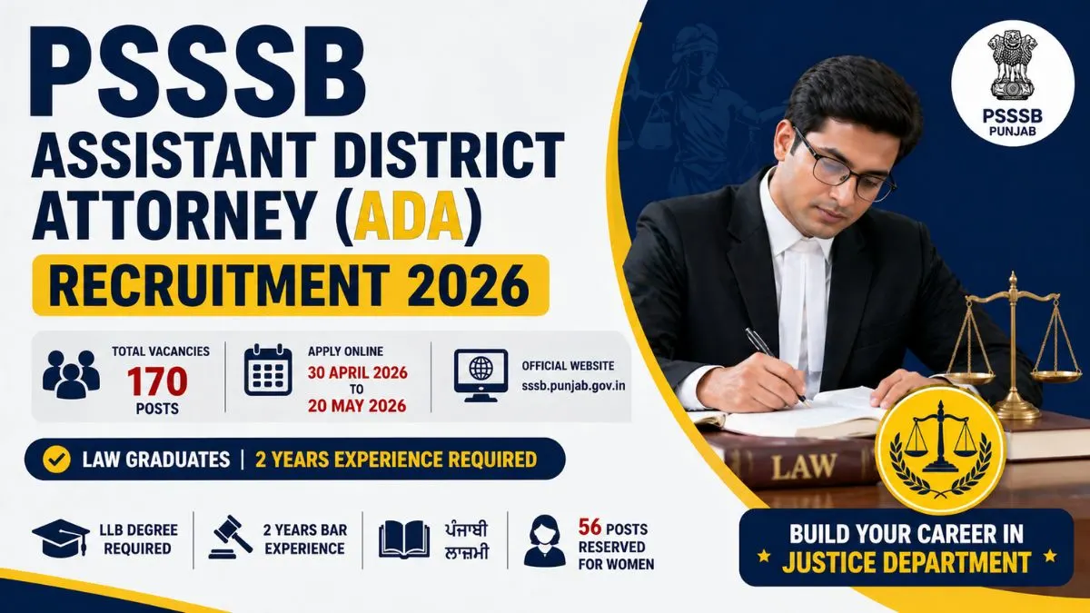 PSSSB Assistant District Attorney (ADA) Recruitment 2026