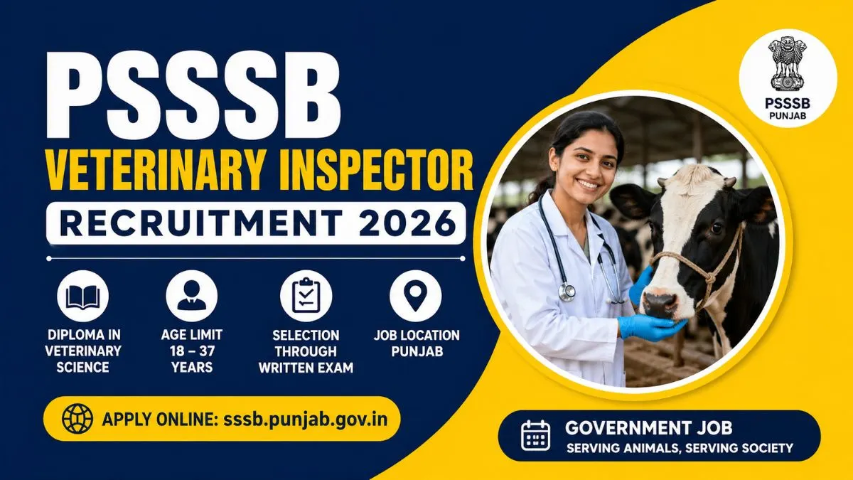 PSSSB Veterinary Inspector Recruitment 2026