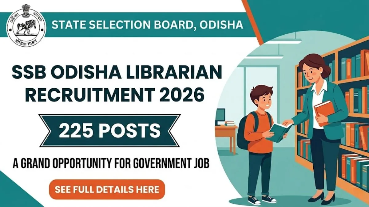 SSB Odisha Librarian Recruitment 2026