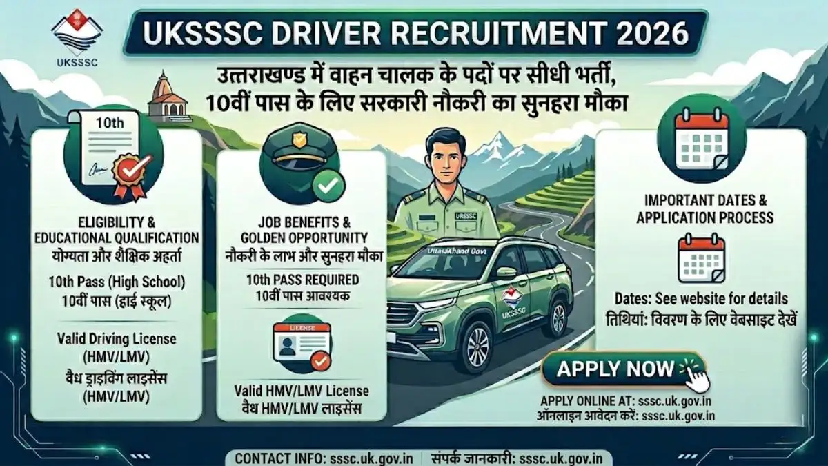 UKSSSC Driver Recruitment 2026