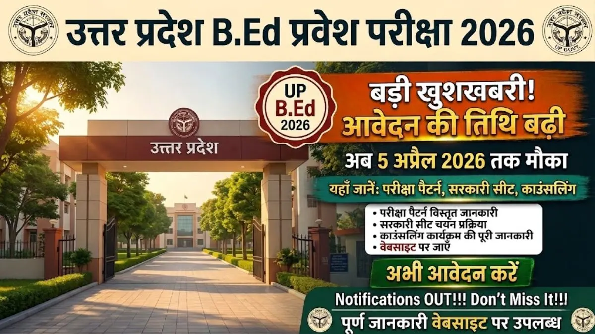 UP B.Ed Admission 2026