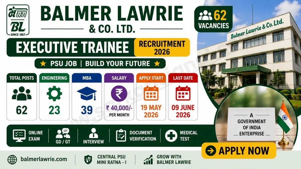 Balmer Lawrie Executive Trainee Recruitment 2026