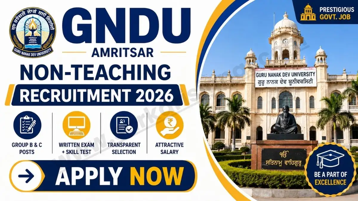 GNDU Amritsar Non-Teaching Recruitment 2026