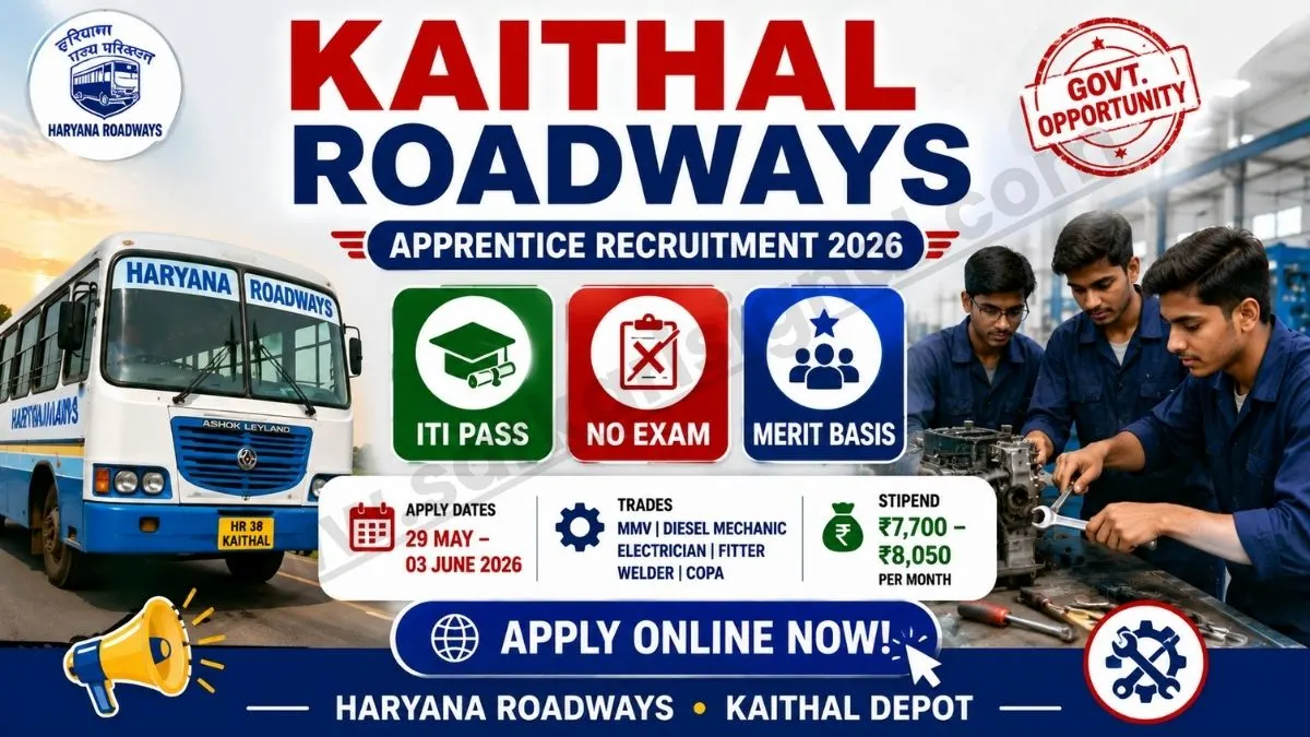 Kaithal Roadways Apprentice Recruitment 2026