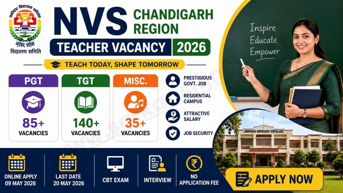 NVS Chandigarh Region Teacher Vacancy 2026