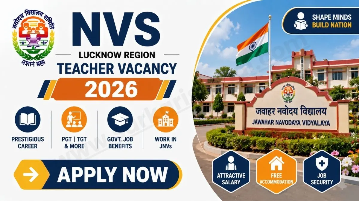 NVS Lucknow Region Teacher Vacancy 2026