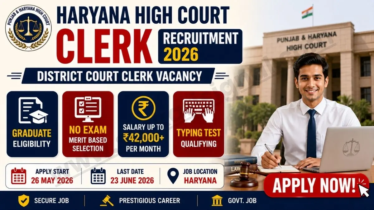Haryana High Court Clerk Recruitment 2026