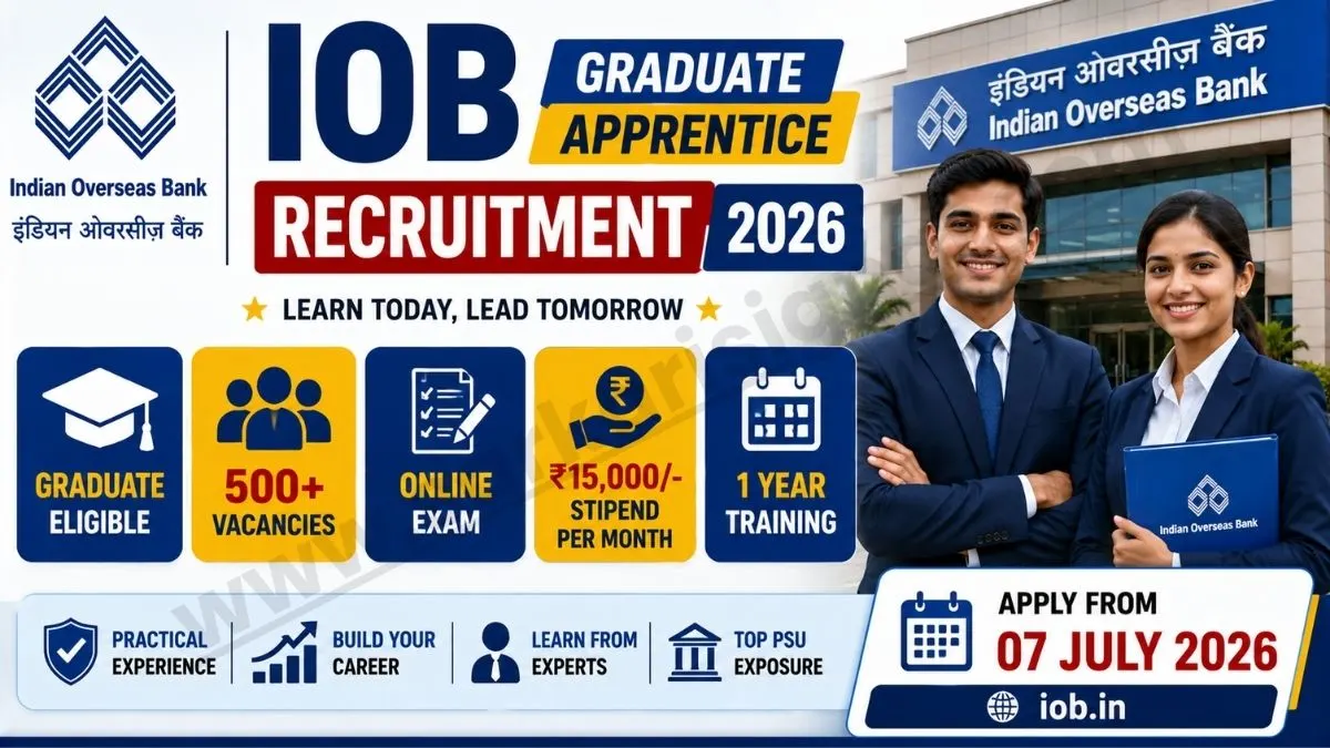 Indian Overseas Bank Apprentice Recruitment 2026