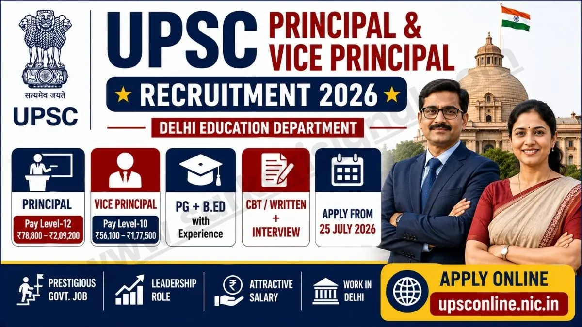 UPSC Principal and Vice Principal Recruitment 2026