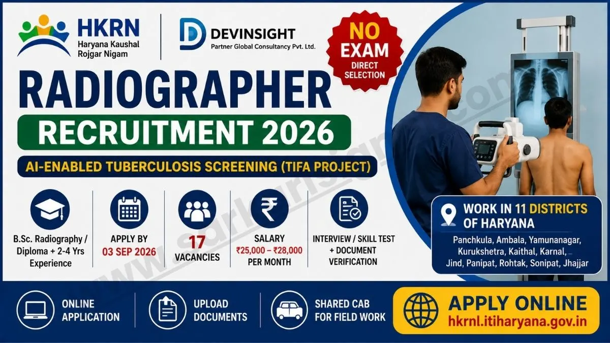 HKRN Enterprises Radiographer Recruitment 2026