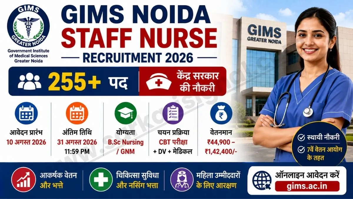 Noida GIMS Staff Nurse Recruitment 2026
