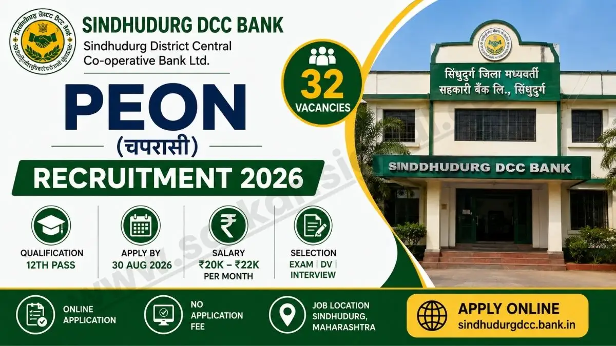 Sindhudurg DCC Bank Peon Recruitment 2026