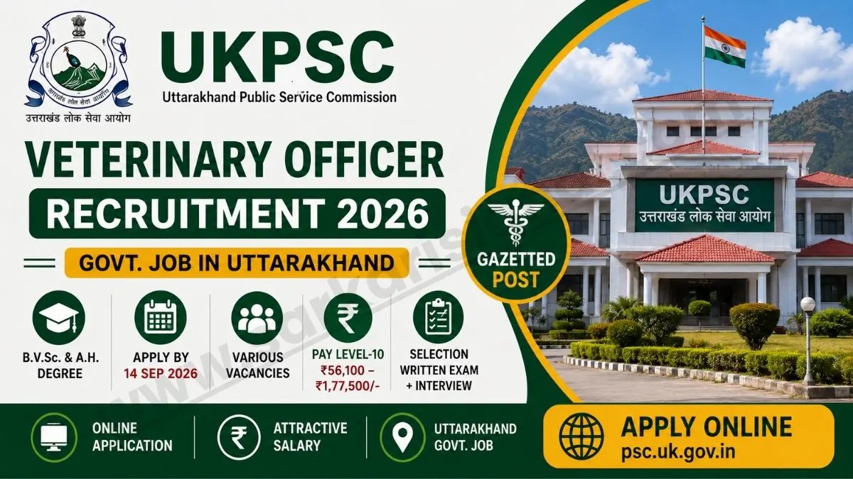 UKPSC Veterinary Officer Recruitment 2026