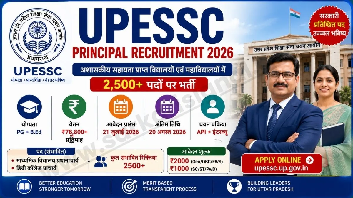 UPESSC Principal Recruitment 2026
