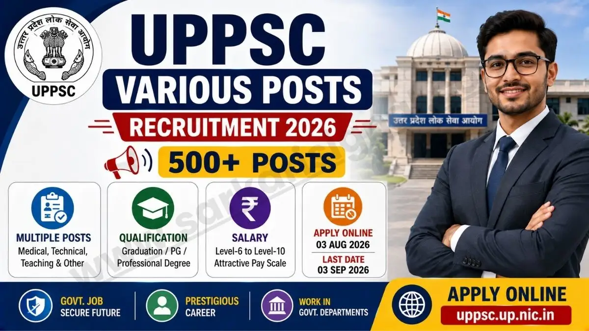 UPPSC Various Posts Recruitment 2026