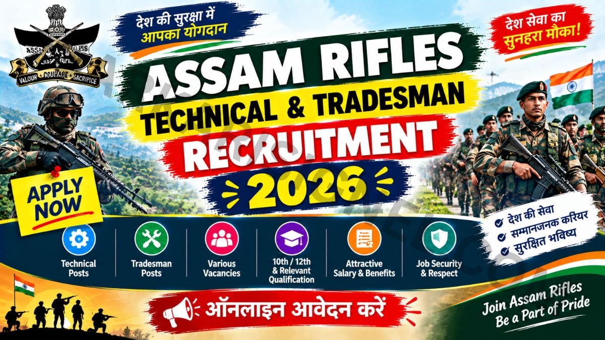 Assam Rifles Technical & Tradesman Recruitment 2026