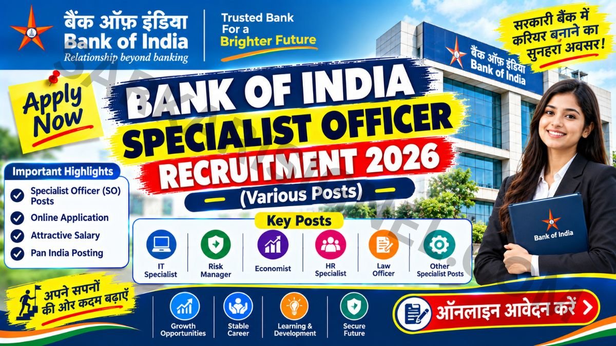 Bank of India Specialist Officer Recruitment 2026