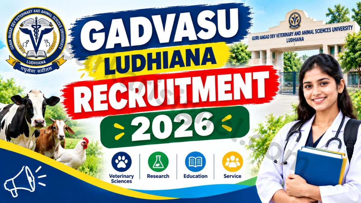 GADVASU Ludhiana Recruitment 2026