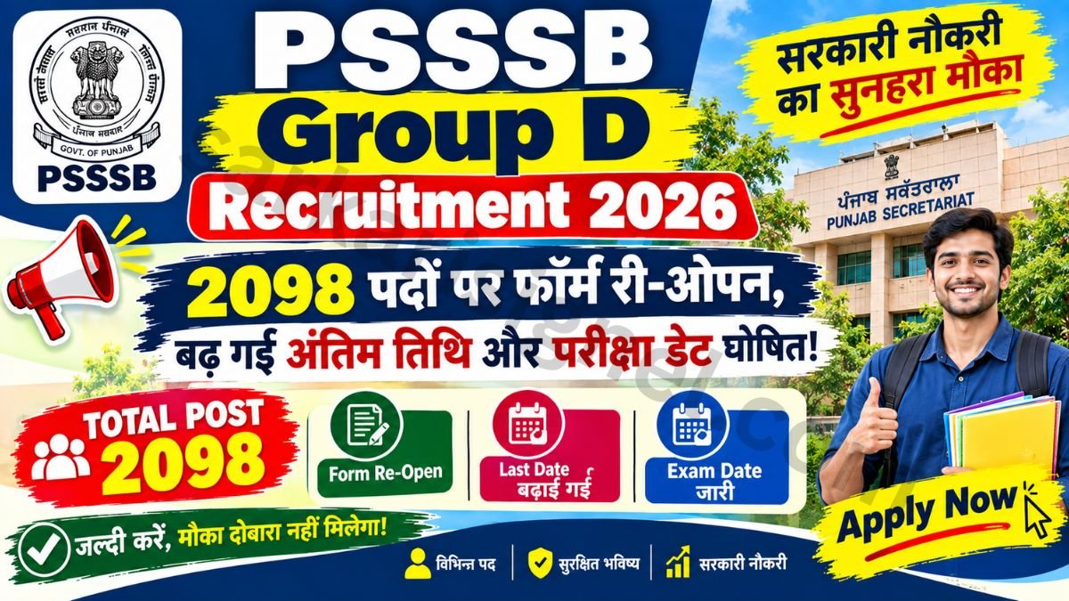 PSSSB Group D Recruitment 2026