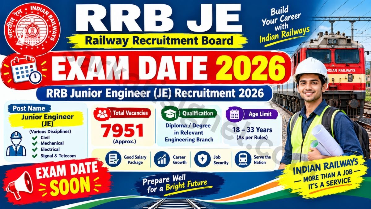 RRB JE Exam Date 2026