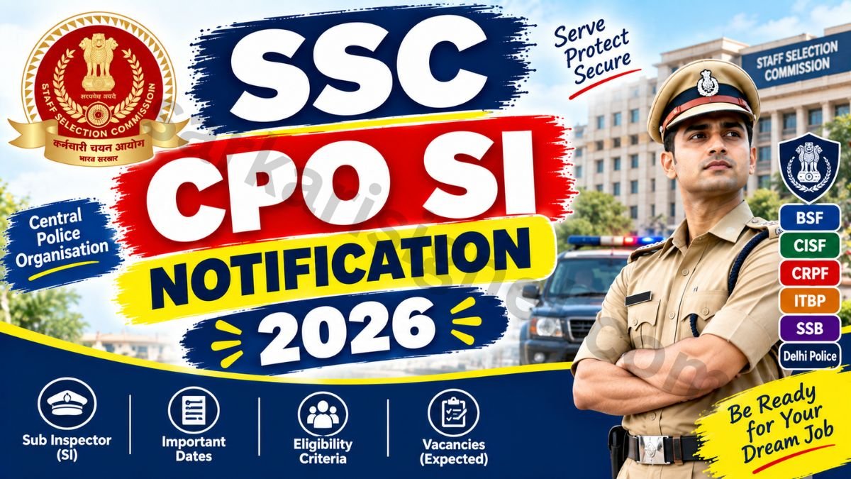 SSC CPO SI Notification 2026