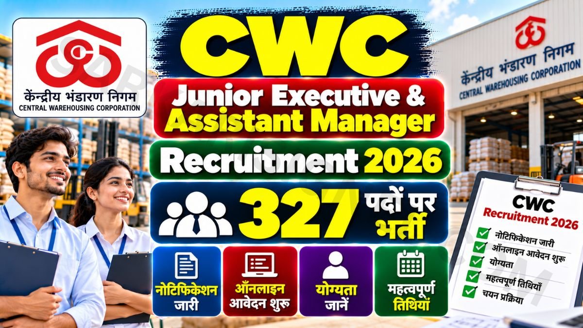 CWC Junior Executive & Assistant Manager Recruitment 2026